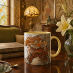 Art Nouveau Ceramic Mug | 11oz Glossy Coffee Cup Gift | Mugs Marvels