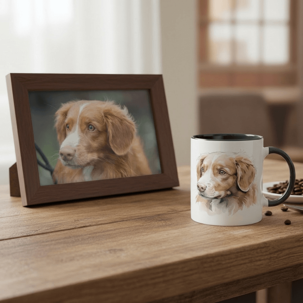 Personalized Custom Dog Portrait Mug - Your Dog's Name - Perfect Gift for Dog Lovers