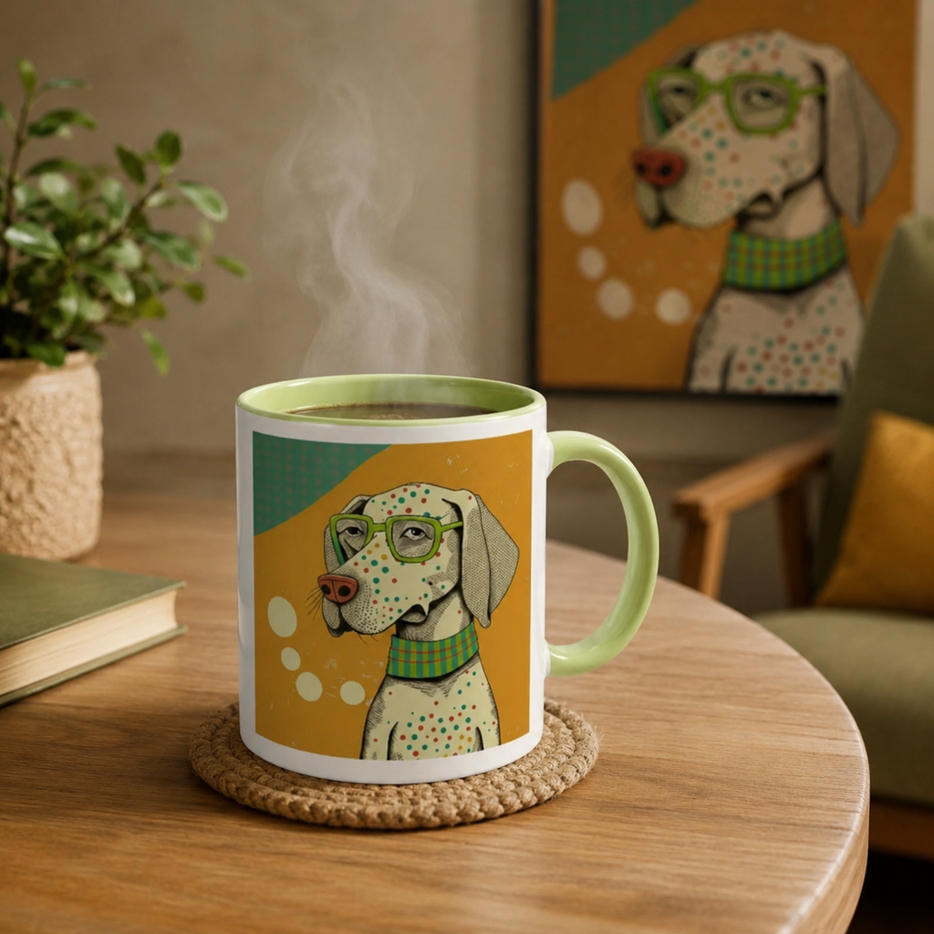 Dog Art Coffee Mug - 11oz Ceramic Mug for Dog Lovers | Dishwasher & Microwave Safe