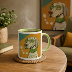 Dog Art Coffee Mug - 11oz Ceramic Mug for Dog Lovers | Dishwasher & Microwave Safe