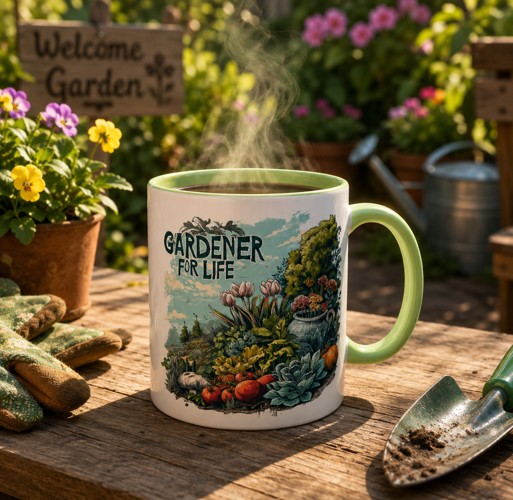 Gardener Gift Mug - Ceramic Coffee Cup for Plant Lovers, 11oz, Dishwasher & Microwave Safe