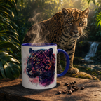 Colorful Jaguar Design Ceramic Coffee Mug – 11oz Gift Mug