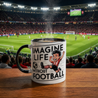 Fun Football Coffee Mug with Footballer Illustration Your Team