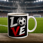 Football Lover Coffee Mug — Love Football Gift, Soccer Fan Mug,, Football Birthday Gift for Him, Football Dad Gift, Sports Gift Idea