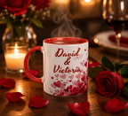 Personalized Love Mug – Custom Couple's Name Gift for Her with Heart Design