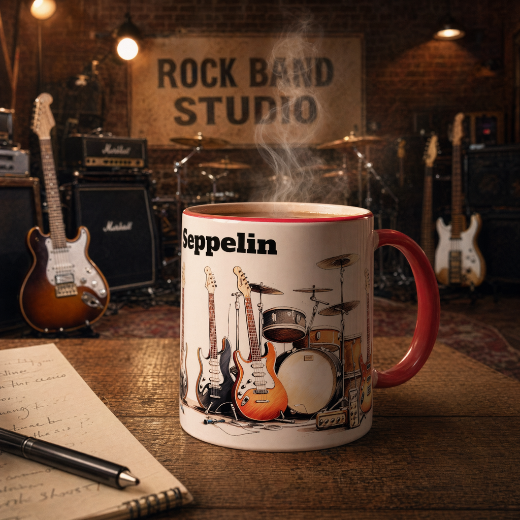 Personalized Rock Band Mug – Perfect Gift for Rock Music Fans, Dishwasher & Microwave Safe