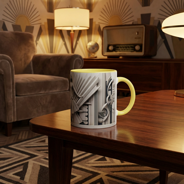 Luxury Silver Lady Art Deco Mug | Gift for Art Lovers