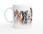 Watercolor Dog Breeds Mug, Dog Lover Coffee Cup