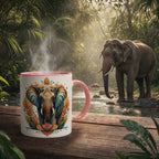 Elephant Art Coffee Mug – Unique Gift, Ceramic 11oz, Dishwasher & Microwave Safe