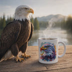 Eagle Coffee Mug – 11oz Ceramic Mug with Colorful Accents